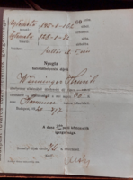 1920. Nyugta halottáthelyezési díjról - Eredeti dokumentum