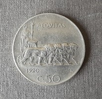 Olaszország - 50 centesimi 1920 R (sima perem)