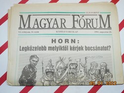 Régi retro újság - Magyar Fórum - 1994. augusztus 25. - Születésnapra kitűnő ajándék.