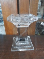 Solid Crystal Glass Memorial Candle Holder, 13.5 cm.