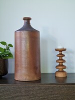 Antik nagy méretű ásványvizes kerámia palack, rusztikus dekoráció- 39 cm