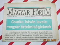 Régi retro újság - Magyar Fórum - 1994. szeptember 22. - Születésnapra kitűnő ajándék.
