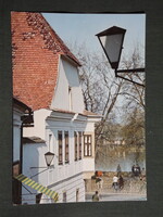 Képeslap,Szentendre,Görög utca,Bábics ház,étterem látkép, részlet, 1982-