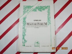 Régi retro újság - Magyar Fórum folyóirat, havilap - 1994. április - Születésnapra ajándék.