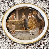 APULUM Nagyméretű jelenetes porcelán fali tányér  29 ,5 cm