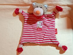 Sigikid  vörös csíkos maci mackó bújós takaró rongyi szundikendő alvókendő