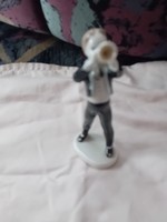 14cm furujásfiu kézzel festet jelzet hollóházi19601970 éves porcelán
