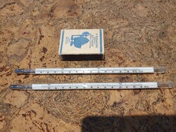 2db Retro higanyos hőmérő 48-76 és 72-102°C-közt mérnek kádár vegyész kémia laboratórium