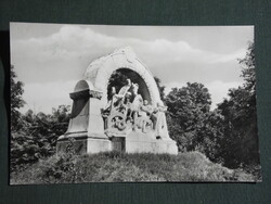Képeslap,Szolnok,Művésztelep,Damjanich emlékmű látkép,részlet,1962-
