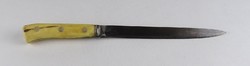 1S854 Régi csont markolatos vércsatornás vadászkés 32 cm