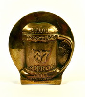 Lapis András (1942-) 1987. "Soproni Ünnepi Hetek / Sör Fesztivál - '87 Sopron BRONZ KISPLASZTIKA