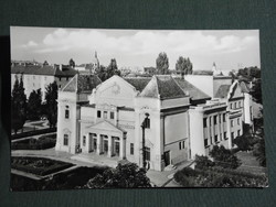 Postcard, Szolnok, Szigliget theater skyline, detail, 1962-