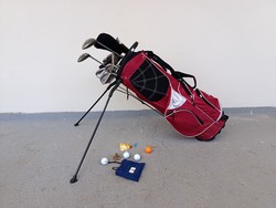 Használt sport sportszer golf ütő készlet táska 15 darab eszközzel 584 9655