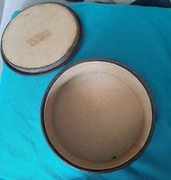 Masszív kézzel készült bőr bevonatos doboz 17x8cm