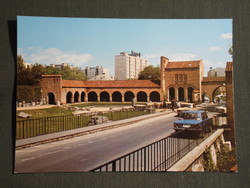 Képeslap,Székesfehérvár,Romkert és kőtár,autó látkép,részletek, 1978-