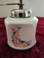 Régi nagy testű porcelán testű kávédaráló kiváló állapotban