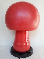 Retro nagy méretű piros üveg gombalámpa, Karin Korn design