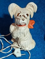 Asztali porcelán lámpa 01 - kutya skye terrier GOEBEL parfümlámpa párologtató aromalámpa 9x10x17cm