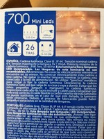 Karácsonyi fényfüzér / beltéri és kültéri világítás (700 db mini led égővel) - 2,5 m+5 m