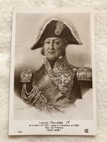 Antik, régi képeslap - I. Lajos Fülöp francia király    - Postatiszta          -12.