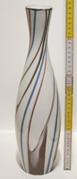 Aquincum blue, pink, brown striped large porcelain vase (3198)