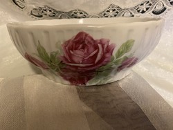 Zsolnay rózsás pogácsás tàl 24,5 cm