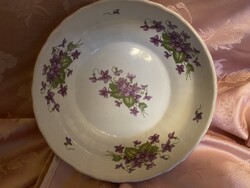Zsolnay ibolya mintás fali tál hibátlan 25 cm
