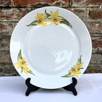 Alföldi Nárciszos porcelán kínáló tál - szendvicses tál - süteményes tál - kerek tányér 28.5 cm