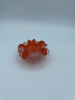 Murano korall színű üveghamutál