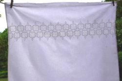 Vintage Old Crocheted Lace Pillow Cover, Pillowcase 76 x 75