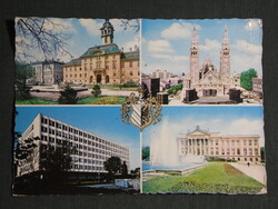 Képeslap,Szeged,mozaik,városháza,templom,múzeum,egyetem,utca,tér ,részletek, 1972-