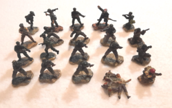 Retro dioráma vagy terepasztal katonák