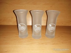 Vodka Glaciale Keglevich füles üveg pohár 3 db egyben (3/K)