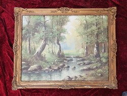 Tájkép Szalay jelzéssel blondel keretben