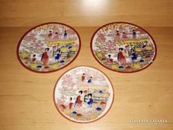 Oriental eggshell porcelain geisha small plates (2p)