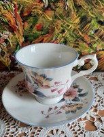 Belmont angol porcelán teáscsésze aljával,szép pasztell virágmintával