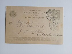 D204701   Díjjegyes  levelezőlap  1901  Zágráb Zagreb - Fehértemplom Szerbia  Bela Crkva  Ida Kral