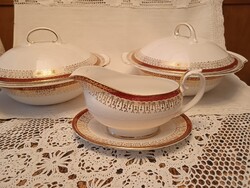 Royal Grafton "Majestic" két egyforma méretű fedeles tál+szószos kínáló