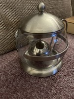 Stoha design üveg Pyrex teáskanna teafű-tartóval nagyon szép állapotban
