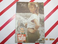 Régi retro rejtvény újság - Füles - 1988. április 1. - Részben kitöltött. - Születésnapra ajándék.