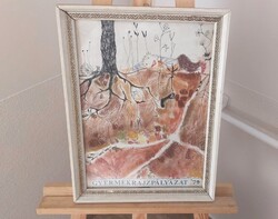 Gyermekrajz pályázat 1979 36x47 cm kerettel