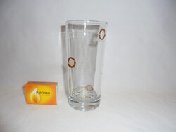 Esküvői, eljegyzési üveg pohár arany színű fém gyűrű dekorral