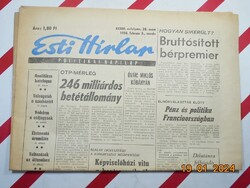 Régi retro újság - Esti Hírlap - politikai napilap  - 1988. február 3. - Születésnapra ajándék.