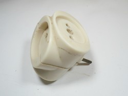 Retro konnektor elosztó fehér színű elektromos kellék - orosz gyártmány az 1970-es évekből