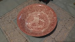 Angol porcelán ,jelenetes tál.