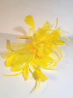 Sárga tollas hajpánt, hajdísz (332)