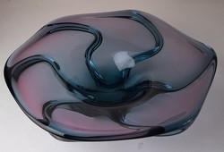 Vintage muránói fújt üveg tál, asztalközép