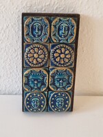 Vintage Studio Togy kerámia puzzle kép,fa lapra applikálva - 70-es évek