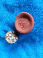 Antik 17-18 századi Pecsétnyomó FORTUNA Istennő Alakjával , Monogrammal.