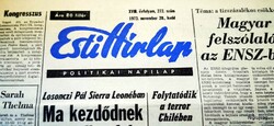1973 november 20  /  Esti Hírlap  /  Ssz.:  18885